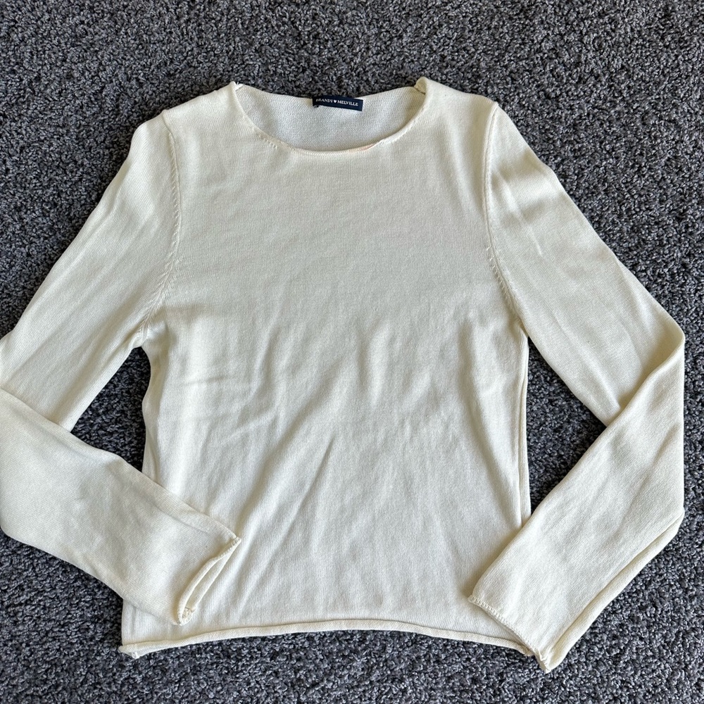 Brandy Melville Cream Long Sleeve